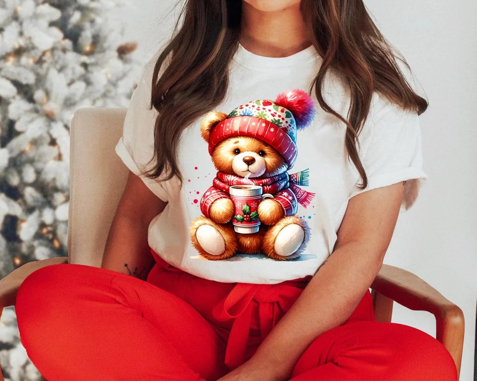 DTF Full Color TShirt Transfer - Christmas Bear