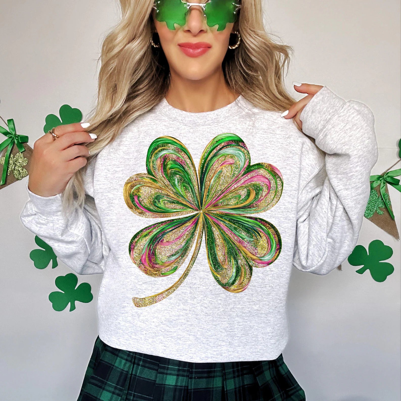 DTF Full Color Transfer - Painted Shamrock