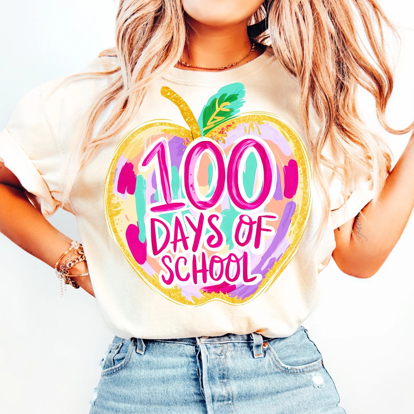 DTF Full Color Transfer - 100 Days Of School