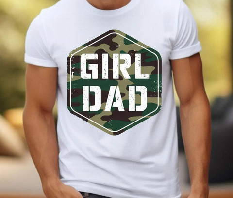 DTF Full Color Transfer - Girl Dad Camo