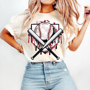 DTF Full Color Transfer - Baseball Bats Drip