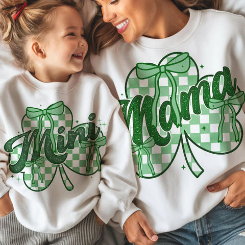 DTF Full Color TShirt Transfer -  St Patrick's Day Mama/Mini