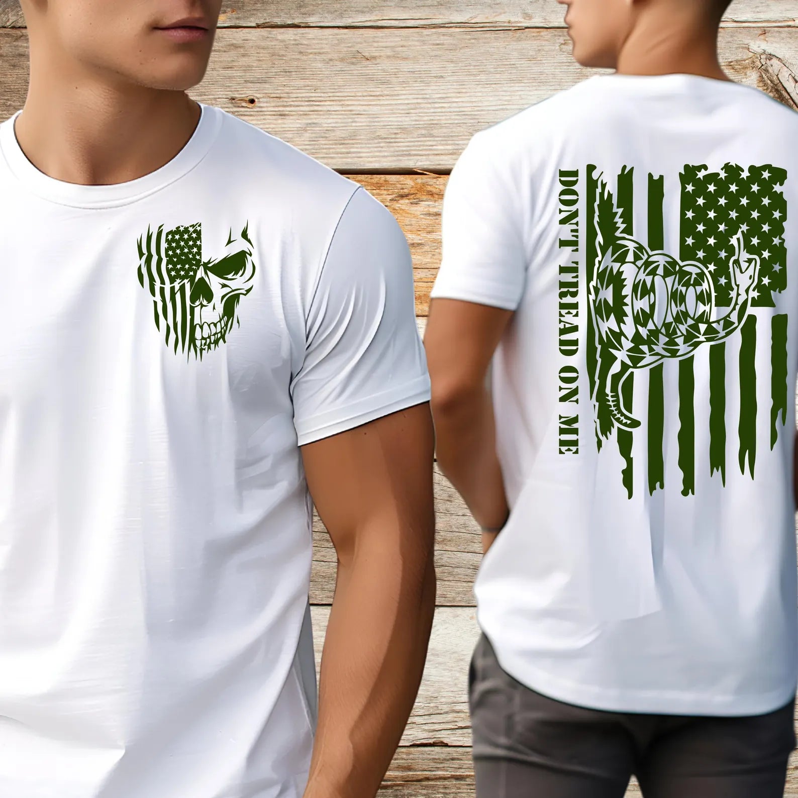 DTF Full Color Transfer - Don't Tread Flag (FREE POCKET)