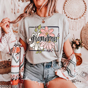 DTF Full Color Transfer - Floral Grandma Square