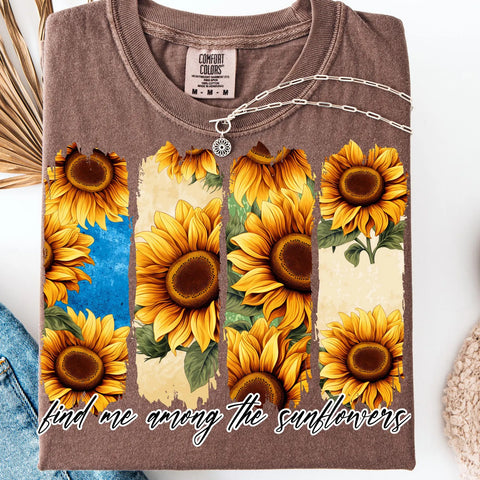 DTF Full Color Transfer - Find Me Among The Sunflowers (Painted)