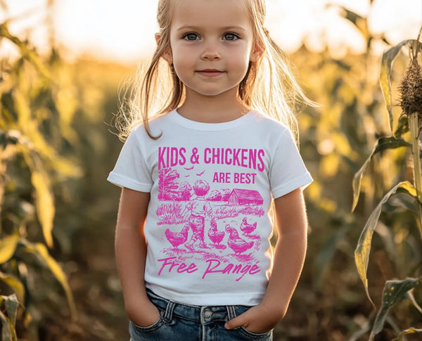 DTF Full Color Transfer - Kids and Chickens (PICK YOUR COLOR!)