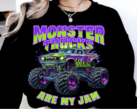 DTF Full Color Transfer - Monster Trucks Are My Jam
