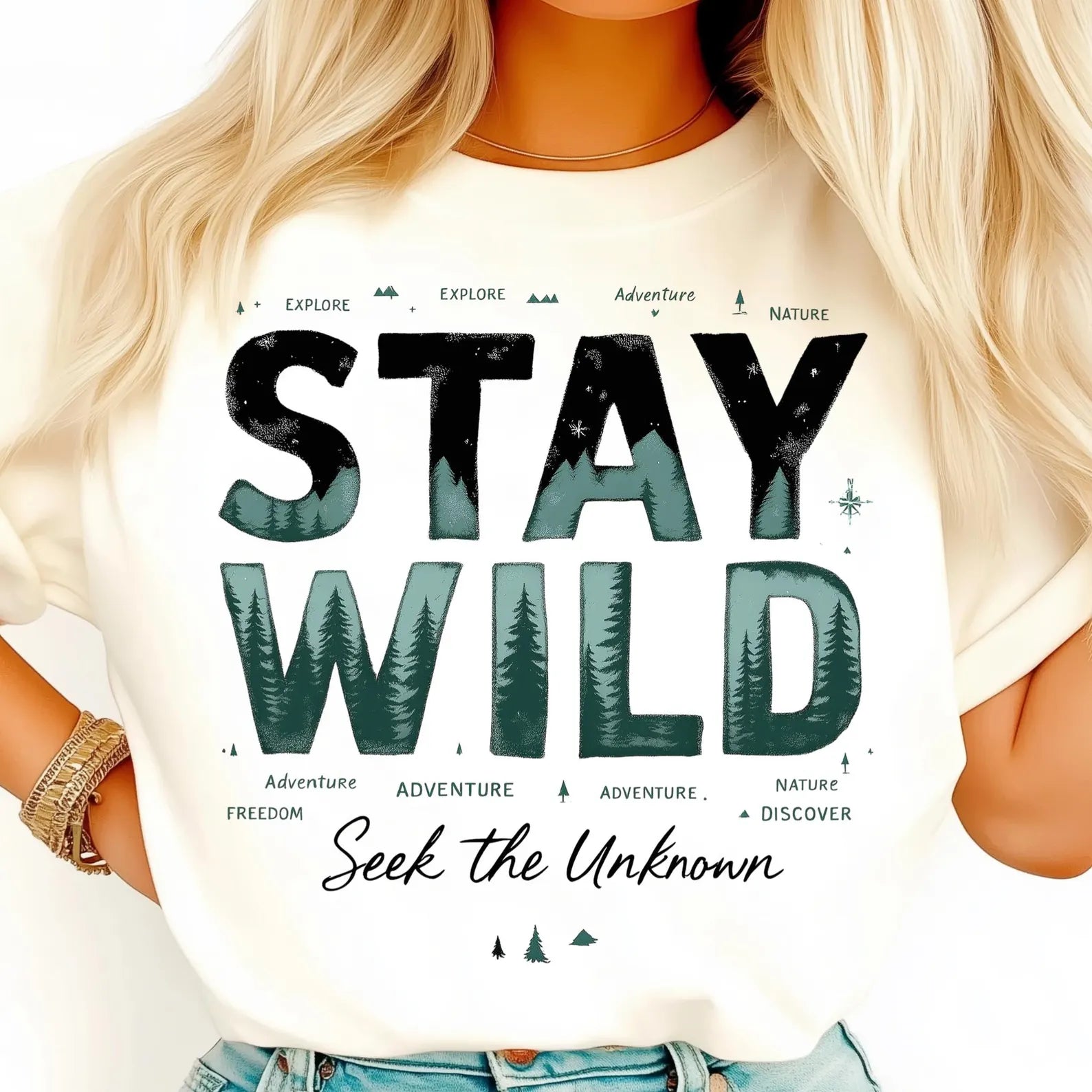 DTF Full Color Transfer - Stay Wild Letters