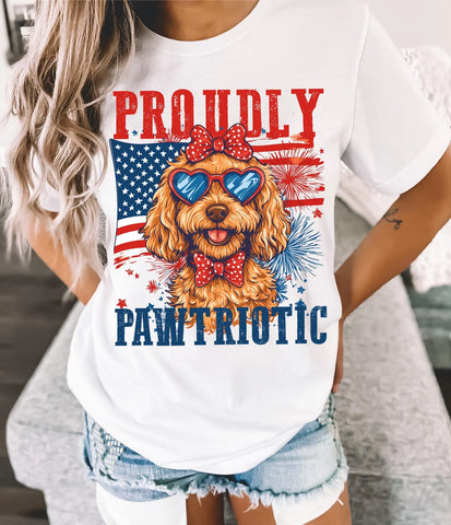 DTF Full Color Transfer - Proudly Pawtriotic