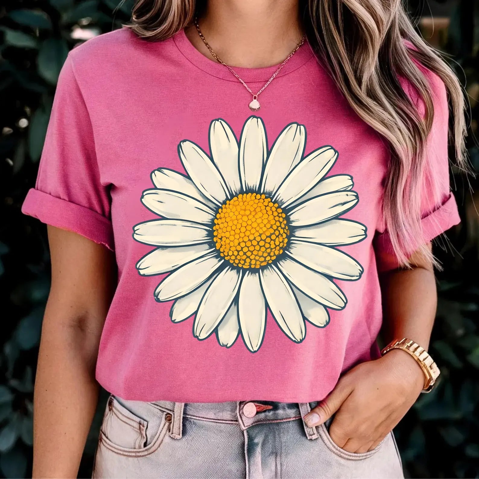 DTF Full Color Transfer - Large Daisy