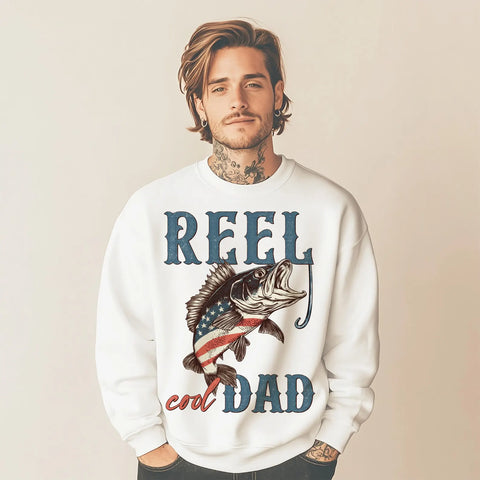 DTF Full Color Transfer - Reel Cool Dad Flag Fish