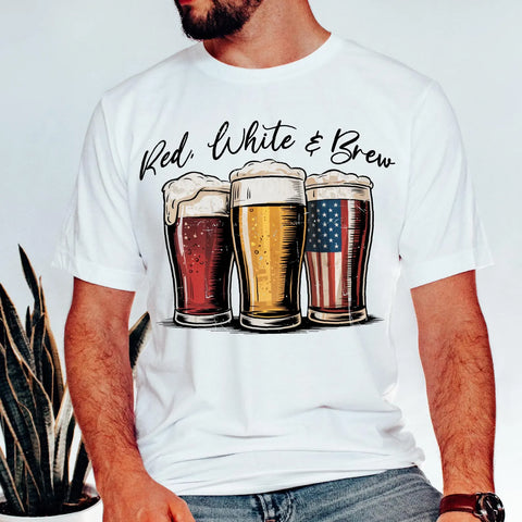 DTF Full Color Transfer - Red White & Brew