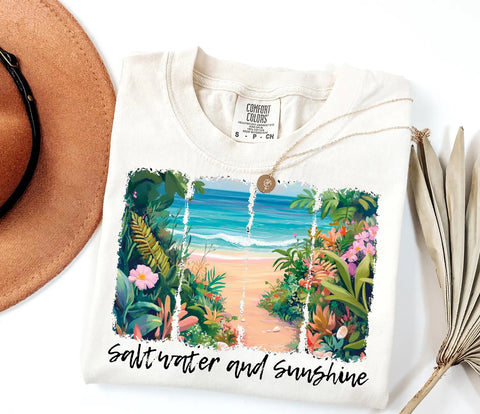 DTF Full Color Transfer - Saltwater and Sunshine Painted Beach