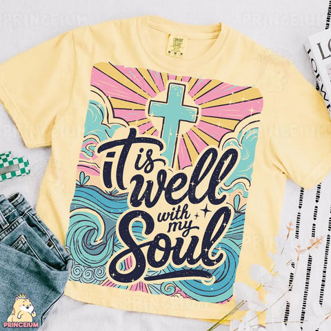 DTF Full Color Transfer - It Is Well With My Soul Swirl