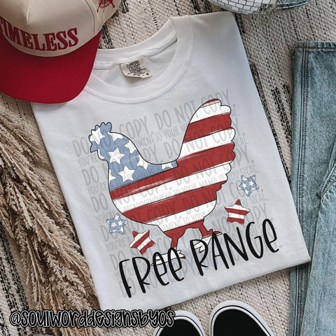 DTF Full Color Transfer - Free Range Flag