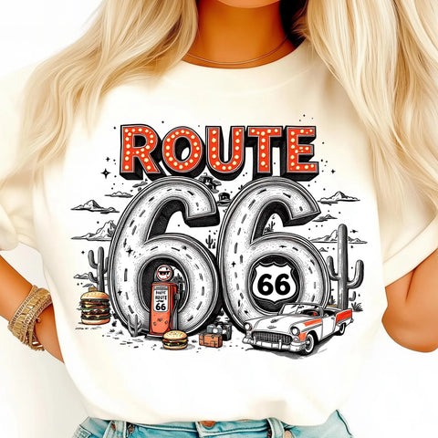 DTF Full Color Transfer - Route 66