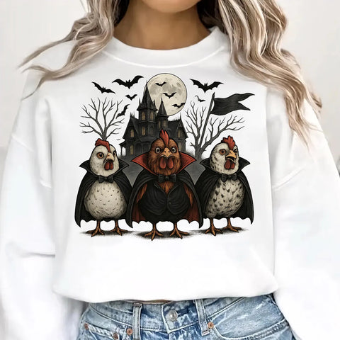 DTF Full Color Transfer - Vampire Chickens