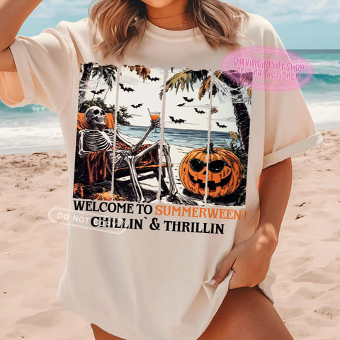DTF Full Color Transfer - Welcome To Summerween