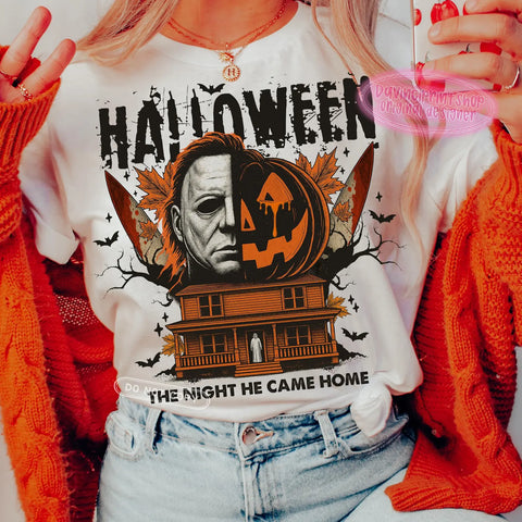 DTF Full Color Transfer - Halloween Mask Pumpkin