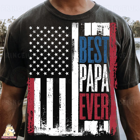 DTF Full Color Transfer - Best Papa Ever Flag