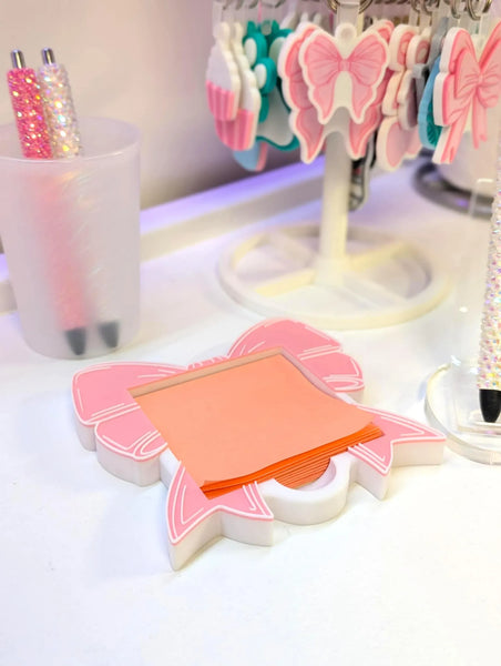 Sticky Note Holder - Coquette Bow