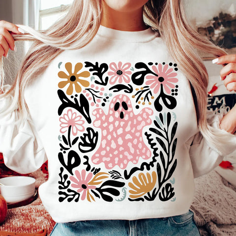 DTF Full Color Transfer - Coquette Abstract Ghostie