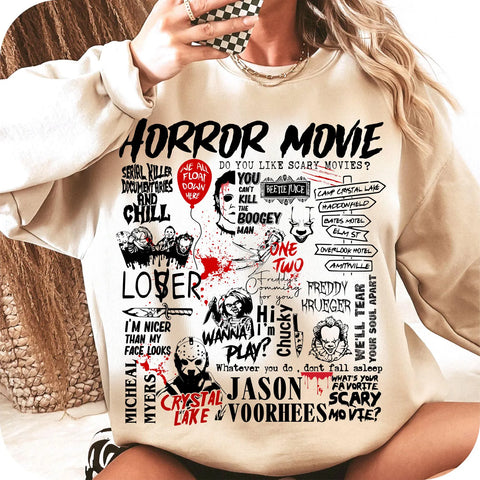 DTF Full Color Transfer - Horror Movie Words