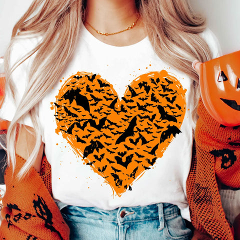 DTF Full Color Transfer - Batty Heart