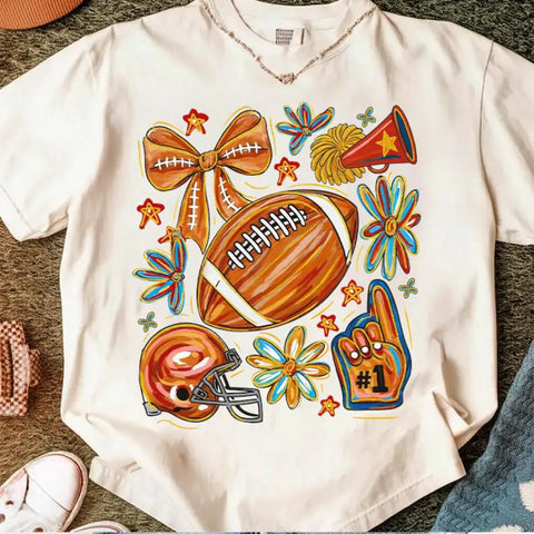 DTF Full Color Transfer - Coquette Football Things