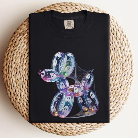 DTF Full Color Transfer - Ghost Halloween Balloon Dog