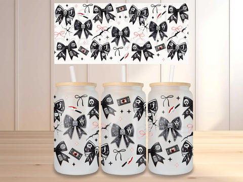 16oz UV DTF Wrap - Horror Tapes & Bows