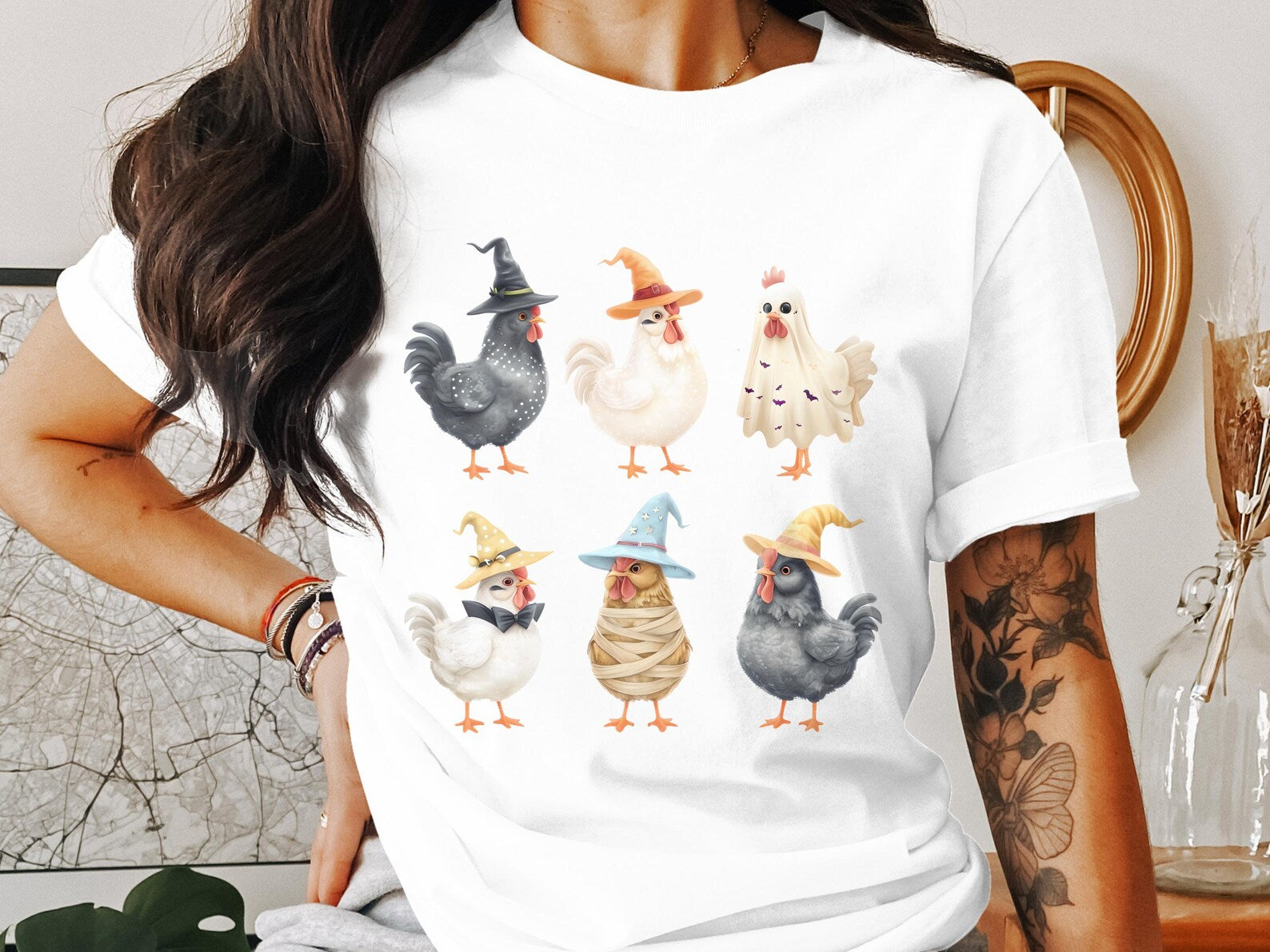 DTF Full Color Transfer - Chicken Witches