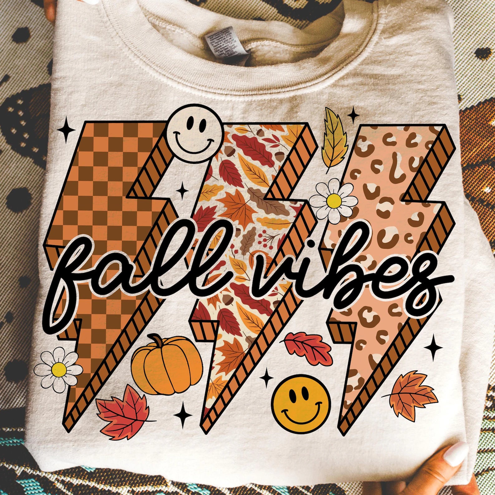DTF Full Color Transfer - Fall Vibes 3 Lightning