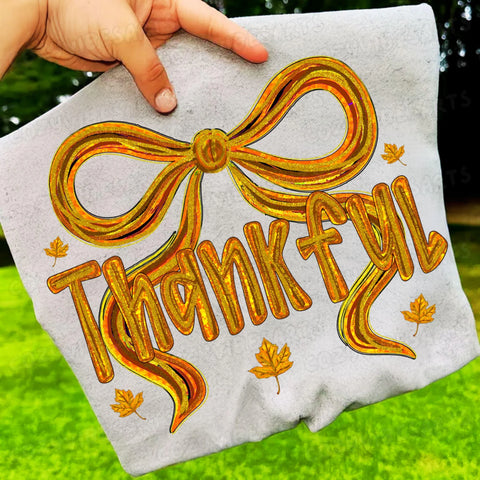 DTF Full Color Transfer - Thankful Bow
