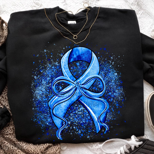 DTF Full Color TShirt Transfer - Bright Splatter Awareness Ribbons (You Pick)