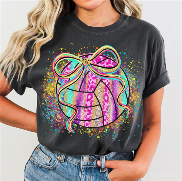 DTF Full Color TShirt Transfer - Bright Splatter Sports (You Pick)