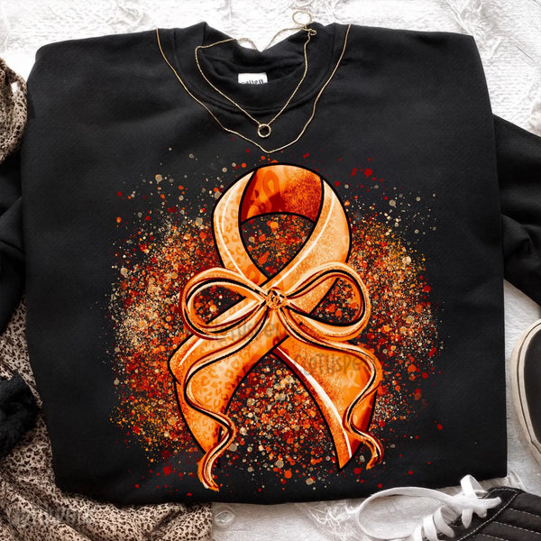 DTF Full Color TShirt Transfer - Bright Splatter Awareness Ribbons (You Pick)