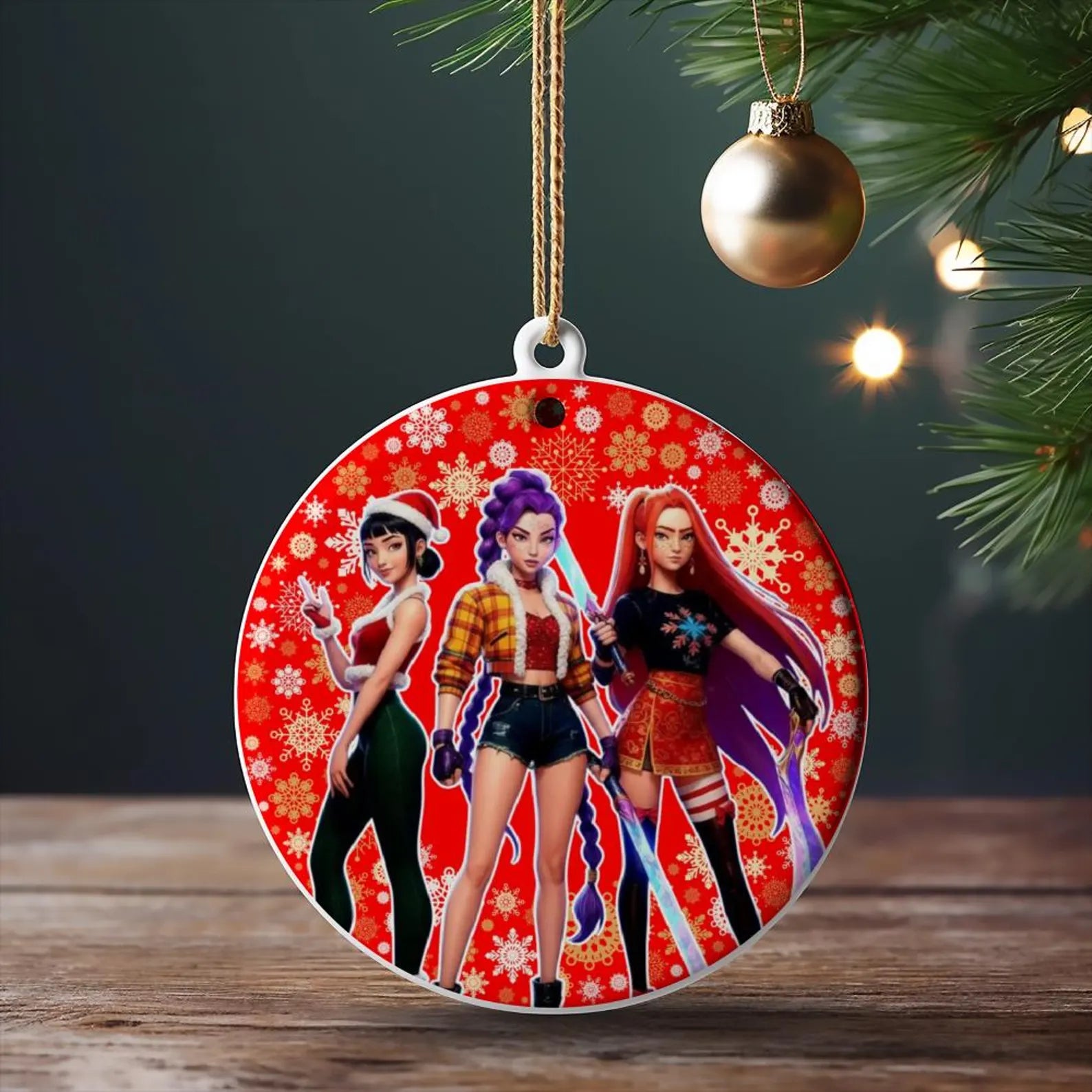 3" Ornament UV DTF Decal - KP Girls