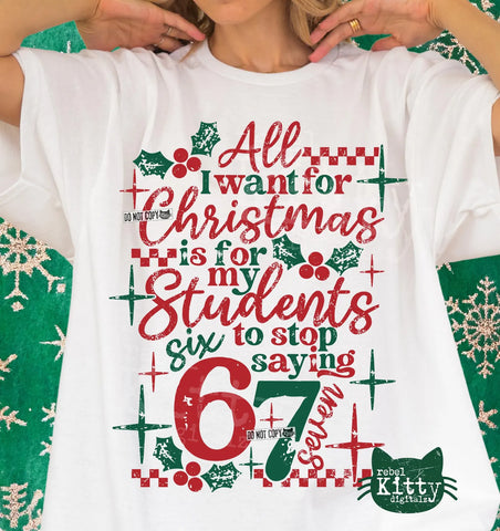 DTF Full Color TShirt Transfer - All I Want 67