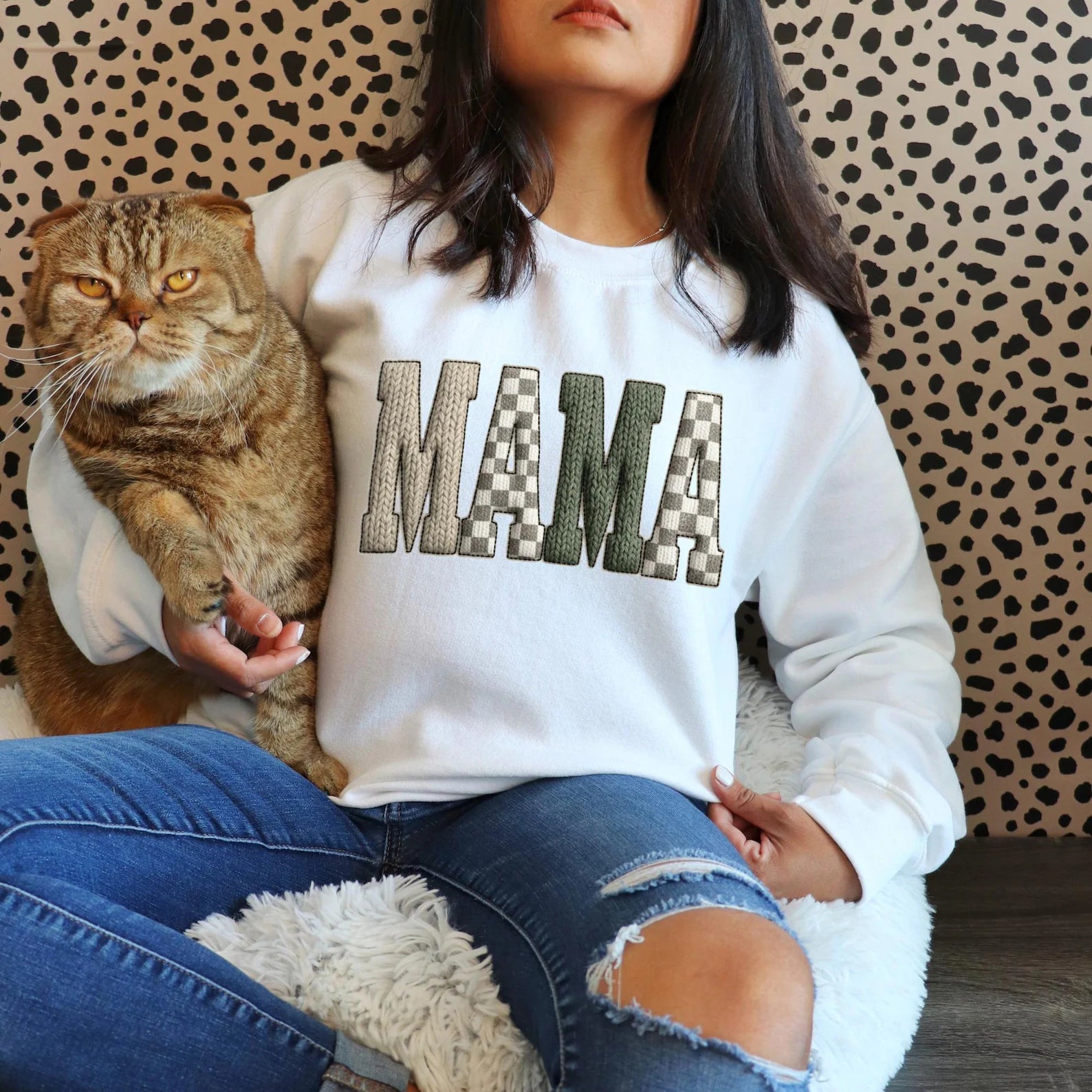 DTF Full Color TShirt Transfer - Faux Crochet Names (You Pick!)