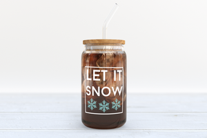 Let It Snow Beer Can Glass Template | Digital Download Only