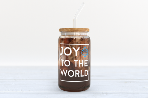 Joy To The World Beer Can Glass Template | Digital Download Only