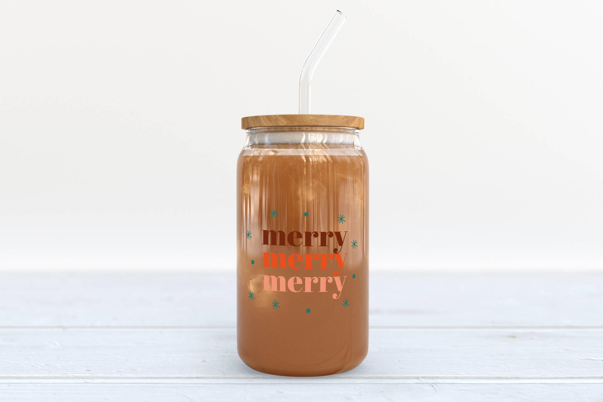 Merry Merry Merry Beer Can Glass Template | Digital Download Only