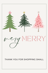 Very Merry Thank You Card | Christmas Insert Card | Digital Download Only