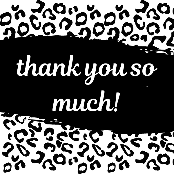 Thank You So Much Leopard Stickers  | 2" Round Shipping Stickers