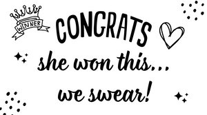 She Won This Shipping Stickers | 2.25"x1.25" Shipping Stickers