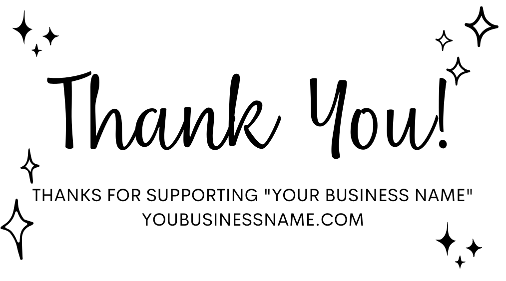 Thank You Custom Business Name Shipping Stickers | 2.25"x1.25" Shipping Stickers