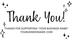 Thank You Custom Business Name Shipping Stickers | 2.25"x1.25" Shipping Stickers