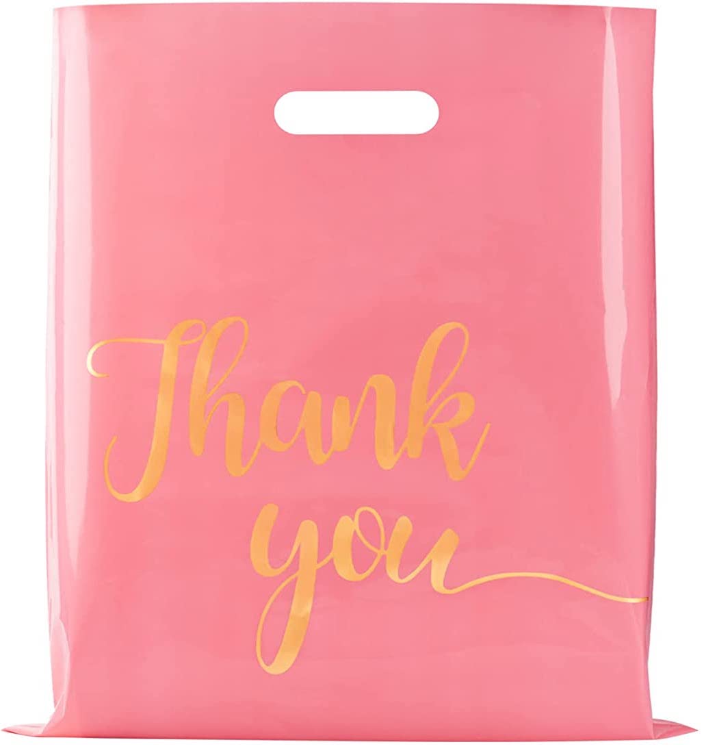 15x18" Pink Thank You Merchandise Bags