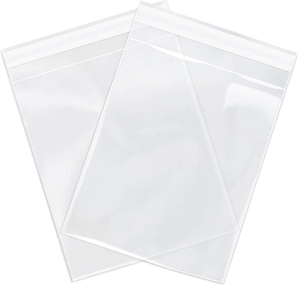 Clear Poly Bags for Shirts - Self-Seal Strip